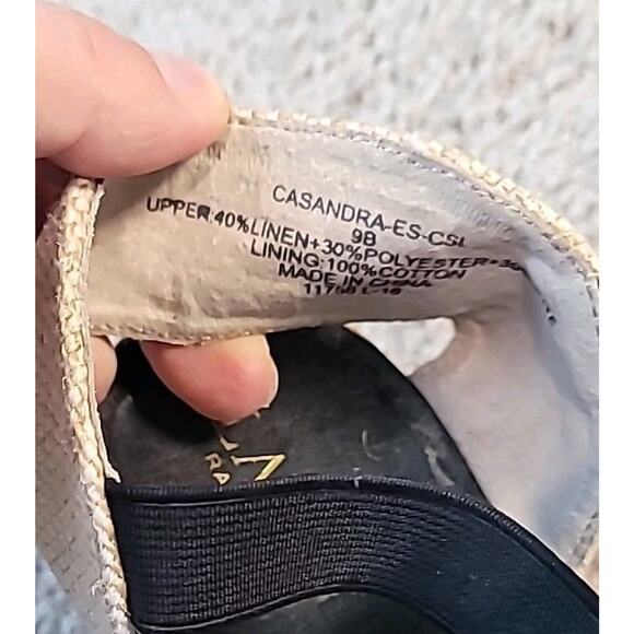 Ralph Lauren Casandra Espadrille Wedge Sandal Black Women’s Size 9B GUC - Picture 3 of 8